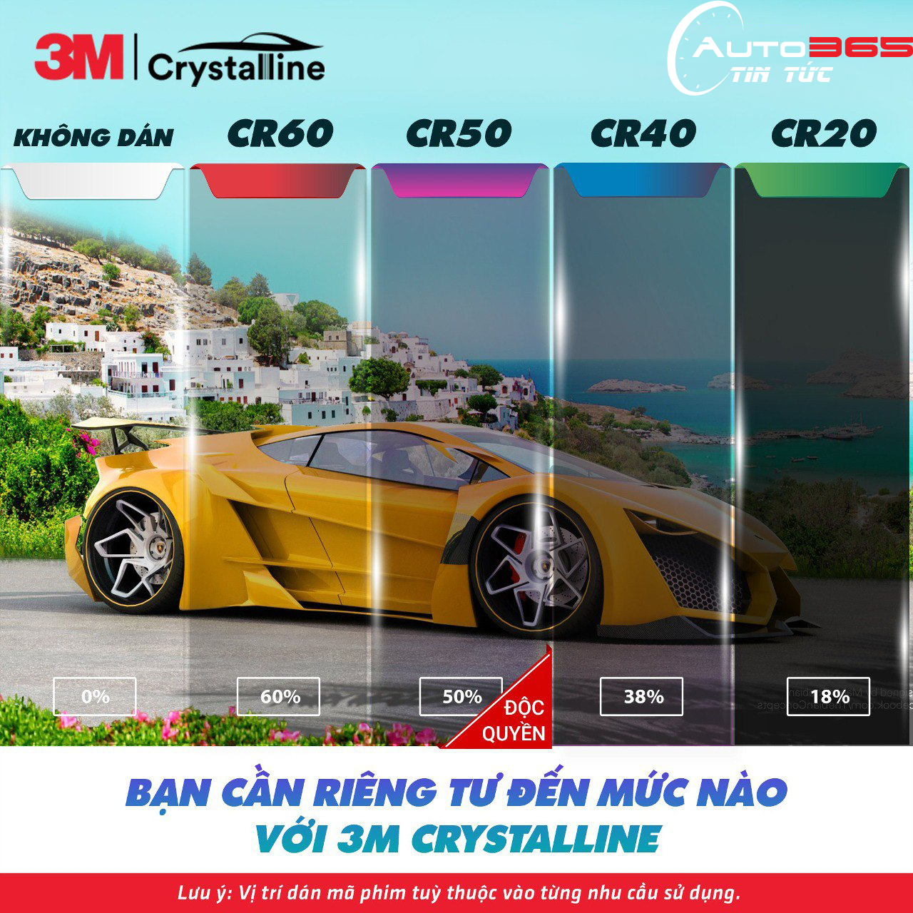 Phim cách nhiệt 3M Crystalline