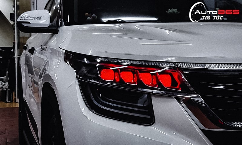 Kia Seltos nâng cấp đèn 4 bộ Module bi LED Mini F+ Pro