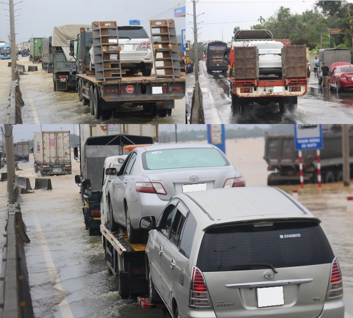 di chuyển xe đến vùng không bị ngập