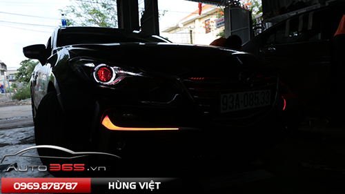 Mazda 3 nâng cấp mắt quỷ led mí xinhanh đẳng cấp