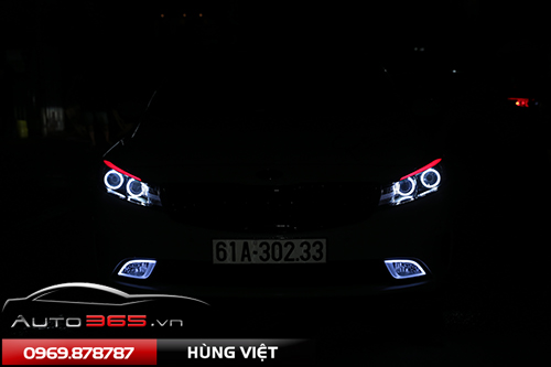 Kia Cerato nâng cấp 4 bi 4 vòng angel eye led mí