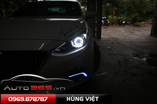 Mazda 3 độ đèn full trước sau hella limited 2017