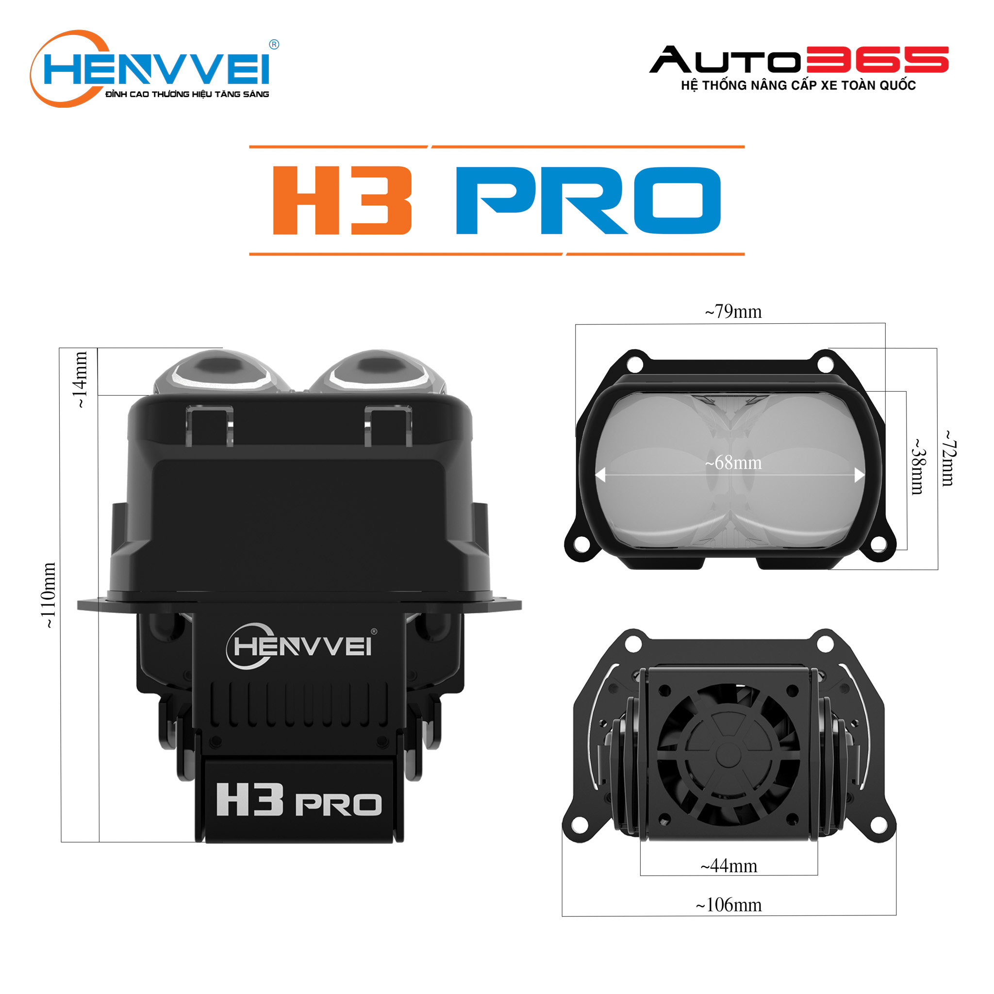 MODULE BI LED HENVVEI H3 PRO