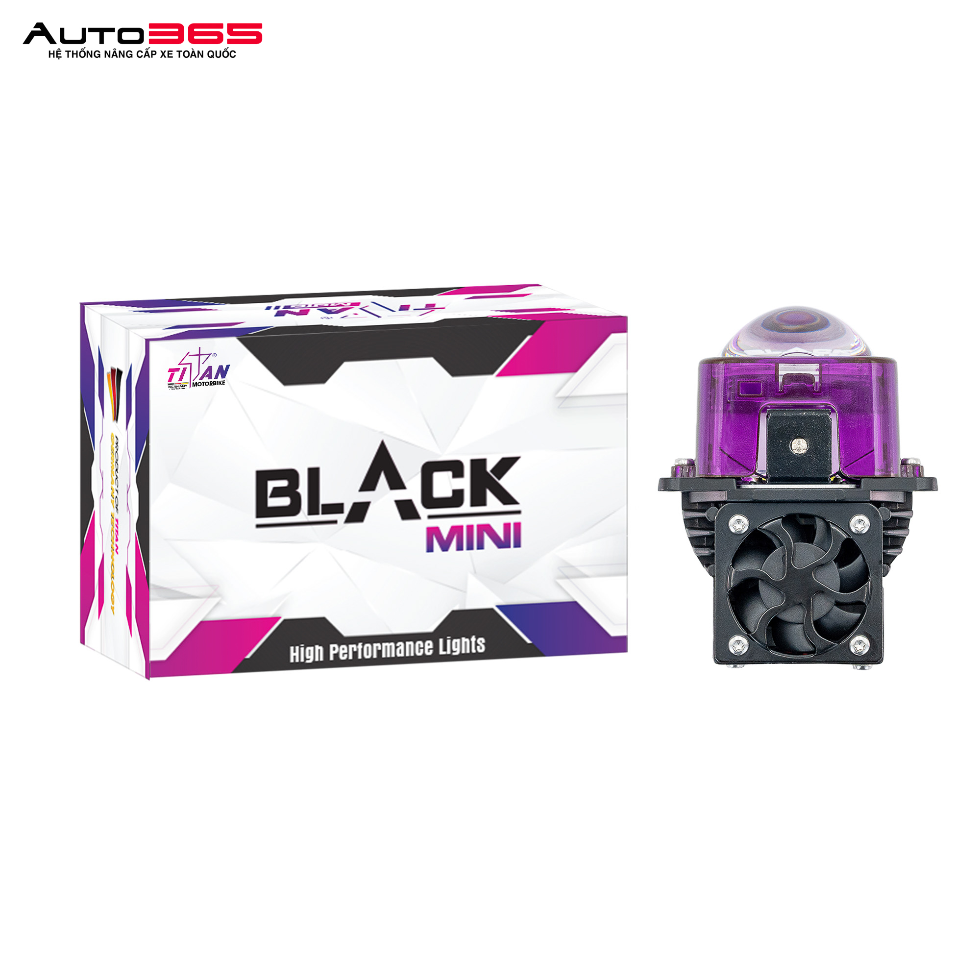 BI LED TITAN MOTO BLACK MINI 2.0 SQUARE (LẺ)