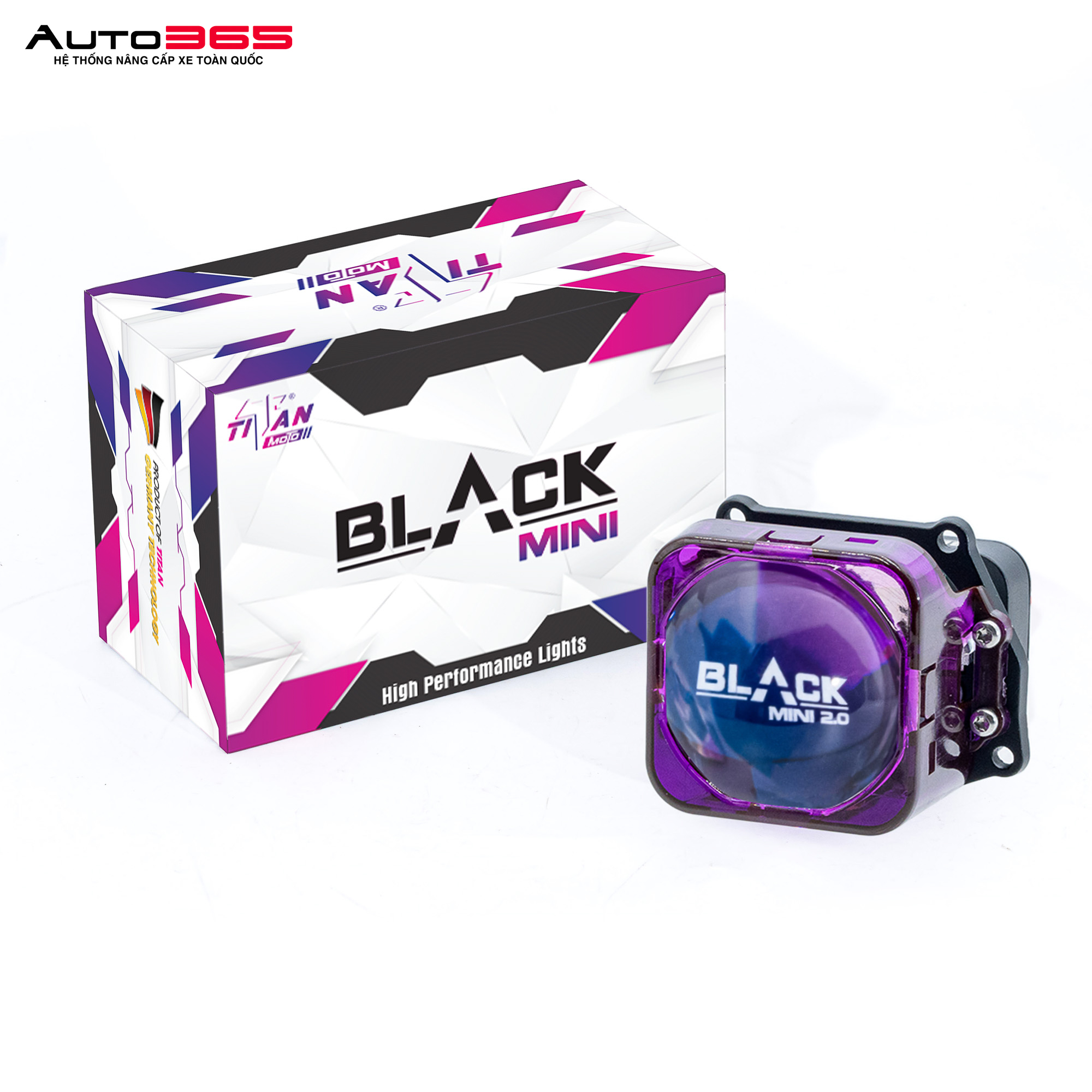 BI LED TITAN MOTO BLACK MINI 2.0 SQUARE (LẺ)