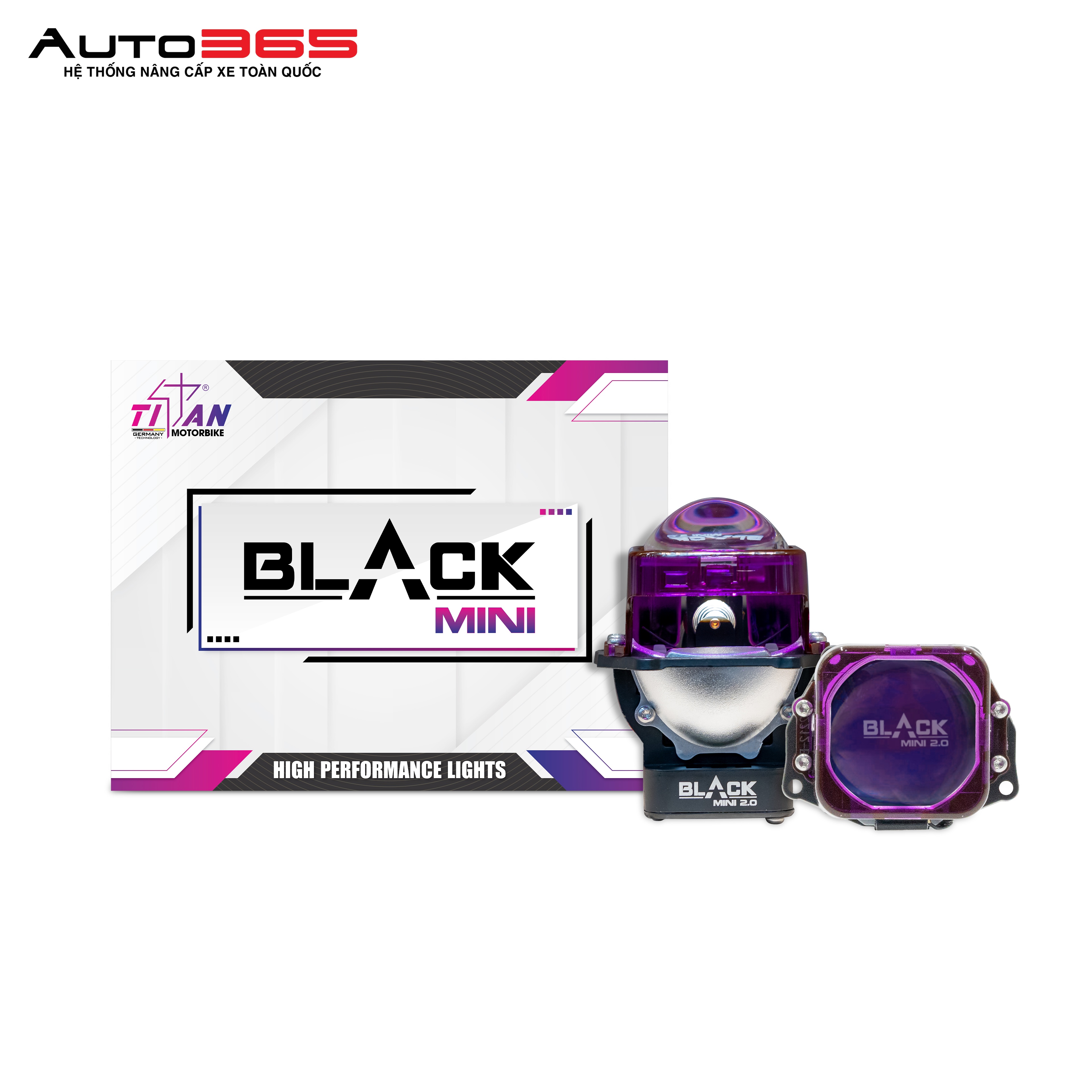 BI LED TITAN MOTO BLACK MINI 2.0 SQUARE