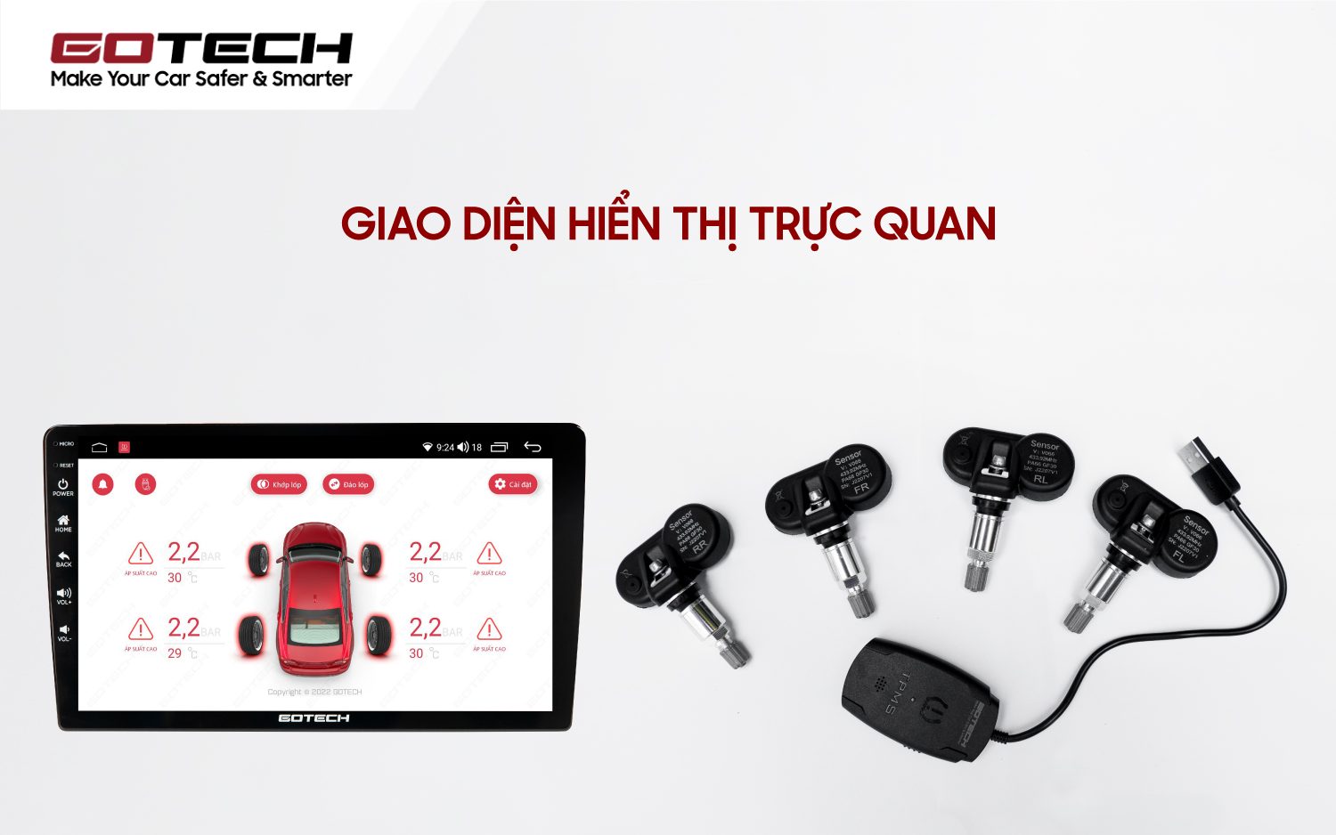 CẢM BIẾN ÁP SUẤT LỐP GOTECH GS8