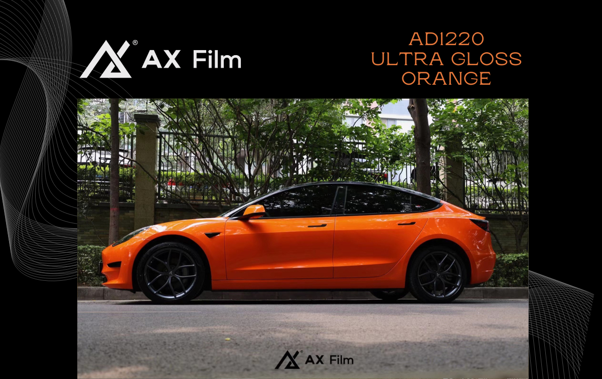 AX WRAP FILM ULTRA GLOSS ORANGE - CAM SIÊU BÓNG TESLA MODEL 3