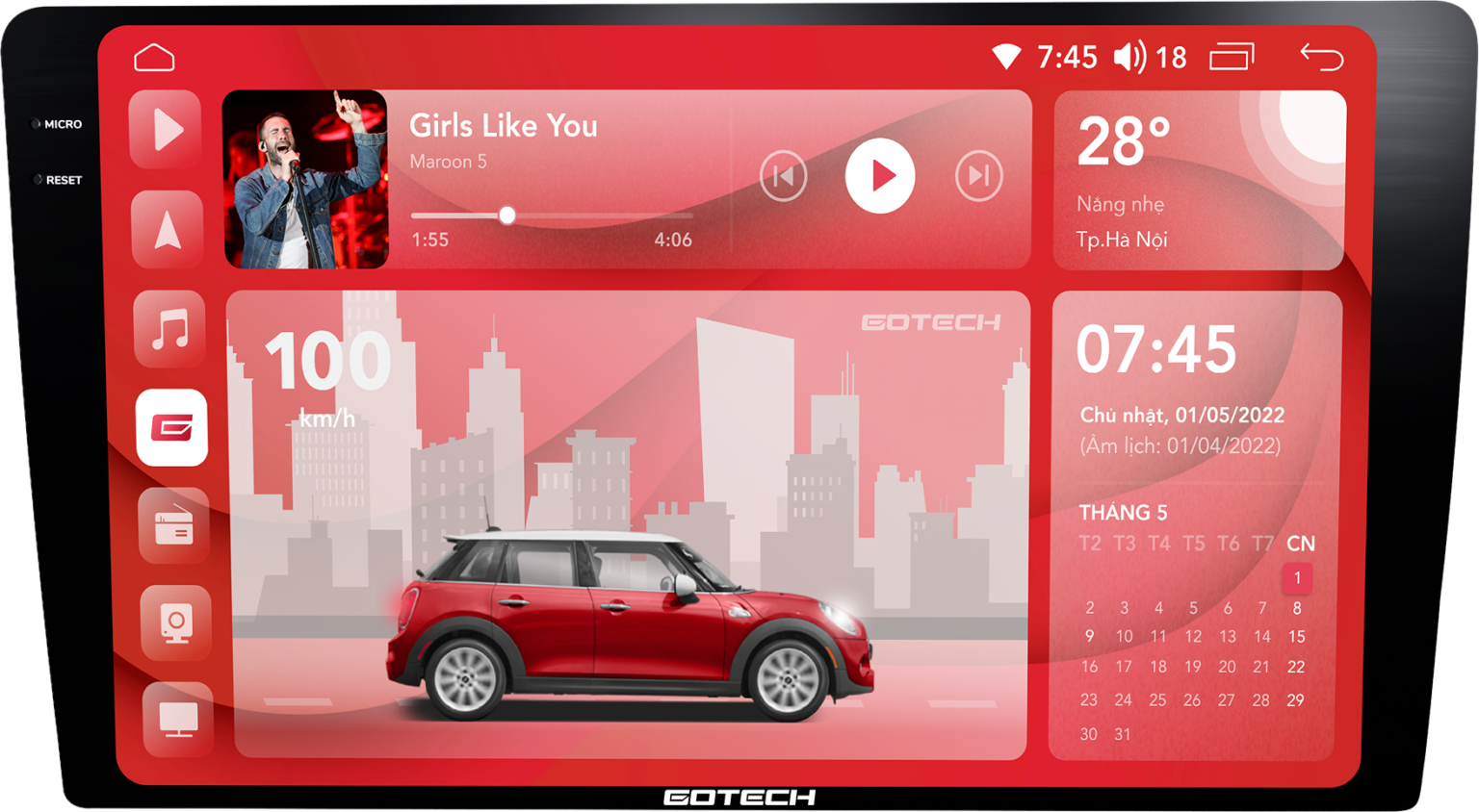 MÀN HÌNH Ô TÔ THÔNG MINH GOTECH GT2K MAX