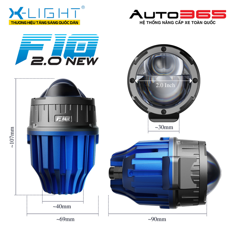 BI GẦM X-LIGHT F10 2.0 NEW