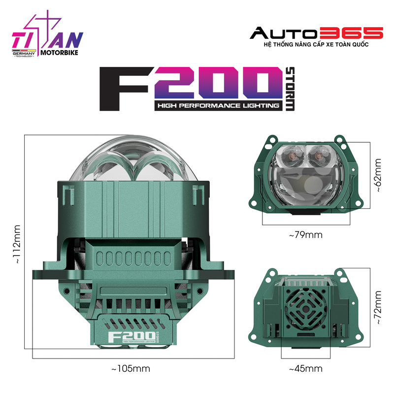 BI LED TITAN MOTO F200 STORM
