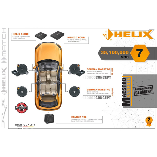 CẤU HÌNH ÂM THANH SET 7 HELIX
