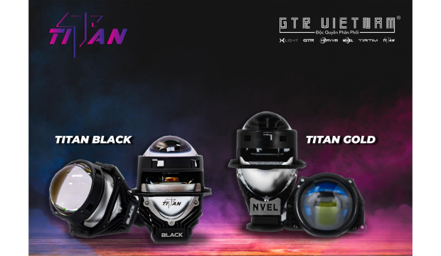 Bộ đôi siêu phẩm Bi Led Titan Black và Bi Led TiTan Gold