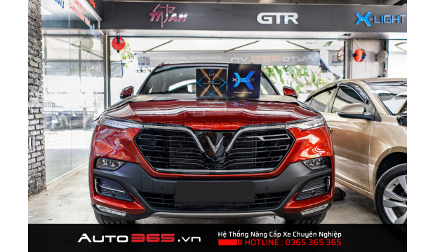 Tăng sáng Vinfast với Bi Laser X-Light V20L + Bi Led GTR G-Led X