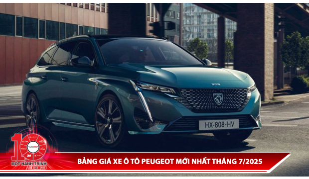 Bảng giá xe ô tô Peugeot mới nhất tháng 7/2025