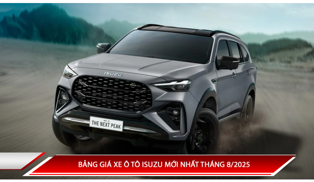 Bảng giá xe ô tô Isuzu mới nhất tháng 8/2025